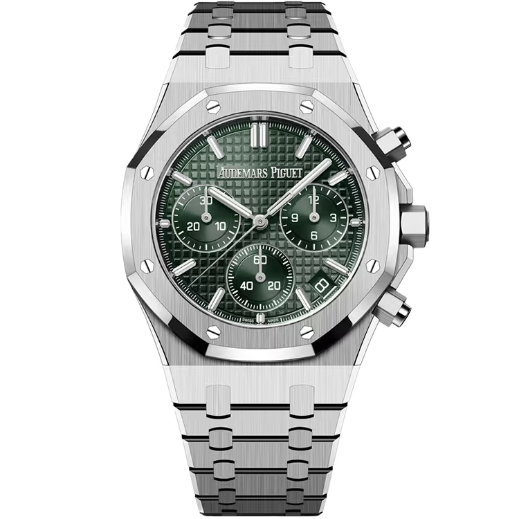 Audemars Piguet, Royal Oak, 26240ST, Green Dial, Selfwinding Chronograph, Stainless Steel, 41 mm