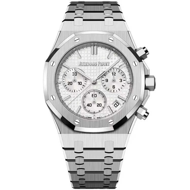 Audemars Piguet, Royal Oak, 26240ST, White Dial, Selfwinding Chronograph, Stainless Steel, 41 mm