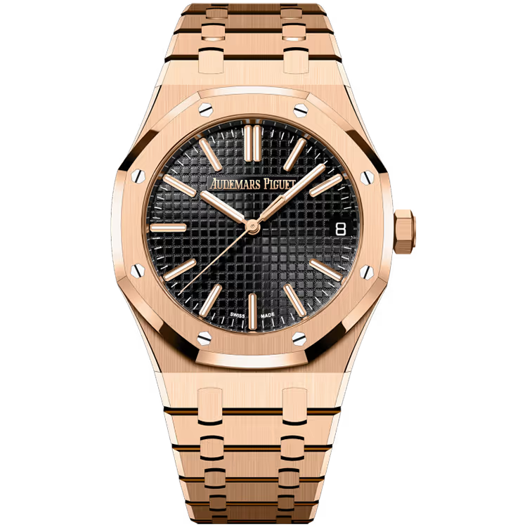 Audemars Piguet, Royal Oak, 15510OR, Black Dial, Selfwinding, 18-Carat Pink Gold, 41 mm