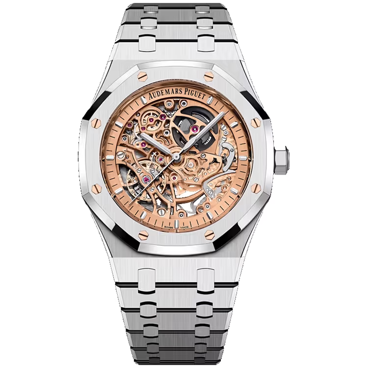 Audemars Piguet, Royal Oak Double Balance Wheel Openworked, 15407ST, Stainless Steel, 41 mm