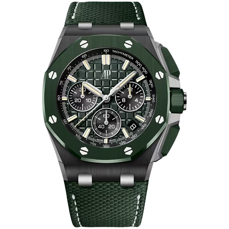 Audemars Piguet Royal Oak Chronograph 26420CE – Black Ceramic, Green Dial, 41 mm
