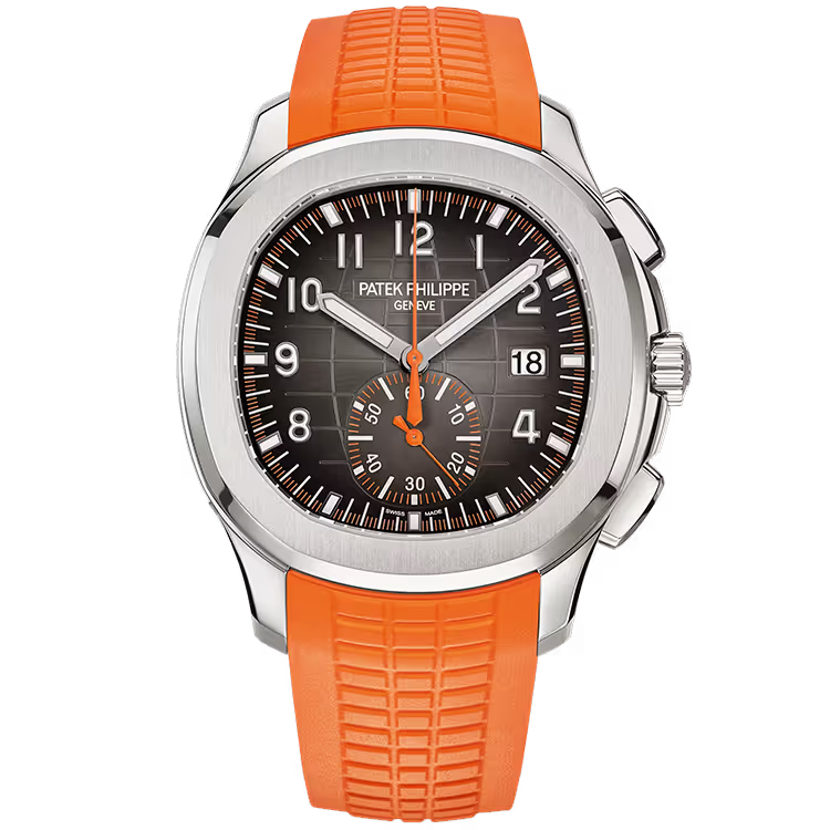 Patek Philippe Aquanaut Chronograph 5968A-001 – Stainless Steel, Black Dial with Orange Accents, 42.2mm